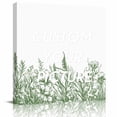 thumbnail image 2 of Green Plants Wall Art Painting on Canvas, Lavender Floral Spring Wildflower White Canvas Art Home Prints Wall Art Framed Modern Artwork for Living Room Bedroom Wall Decor 16x16in, 2 of 6