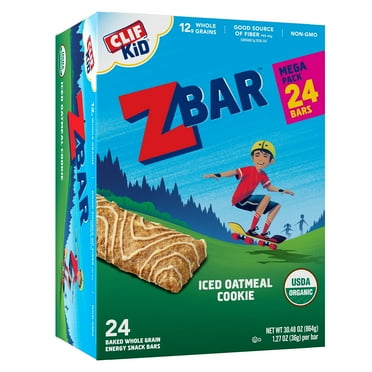 CLIF Kid Zbar - HHA1 Iced Oatmeal Cookie - Soft Baked Whole Grain Snack Bars - USDA Organic - Non-GMO - Plant-Based - 1.27 oz. (24 Pack)