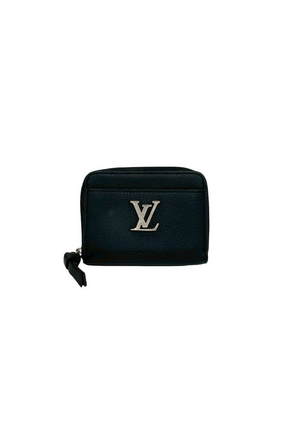 Pre-Owned LOUIS VUITTON Lockme Zippy Coin Purse, Leather, Genuine Round Zip Wallet/Coin Case,...
