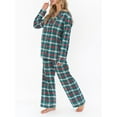 thumbnail image 3 of KelaJuan Women Pajamas Lounge Set Fruit/Plaid/Checkerboard Print Long Sleeve Shirts Tops and Pants 2 Piece Loungewear Outfits, 3 of 6