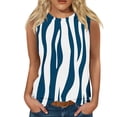 thumbnail image 2 of lSLJS Mode Décontractée d'Été Imprimé Sans Manches Col Rond Blouse Débardeur, Débardeurs pour Femmes, 2 of 6
