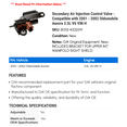 thumbnail image 2 of Secondary Air Injection Control Valve - Compatible with 2001 - 2002 Oldsmobile Aurora 3.5L V6 VIN H, 2 of 2