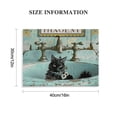 thumbnail image 3 of Orinice  Vintage Funny Black Cat Sink Co  Wash Your Paws Canvas Wall Art Trendy Cute Cat Painting Retro Bathroom  16x12in, 3 of 6