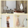 thumbnail image 4 of Xrouty 1 Pack Gold Brass Bow Knot Hooks, Self-Adhesive Decorative Holder Towel Coat Hanger for Bathroom Living-Room Kitchen Wall Door, L Size, 4 of 4