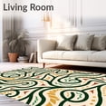 thumbnail image 2 of ODIKA 4'x6' Machine Washable Non-Slip Area Rug, Abstract Botanical Maze with Symmetrical Branch Network High Traffic Rug, Beige, 570016, 2 of 7