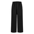 thumbnail image 5 of ADSSDQ Wide Leg Sweatpants Women Soft High Waist Pants with Pockets Drawstring Pull-On Casual Pants Black S, 5 of 9