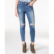 William Rast Ripped Blue Smudge Wash Skinny Jeans