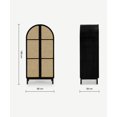 thumbnail image 5 of Luxury Handicrafts Wardrobe Armoires, 34.65 x 22.83 x 74.02, Rattan Wood Black, 5 of 5