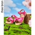 thumbnail image 3 of Girls Sandals Toddler Summer Dress Shoes Gladiator Beach Flat Sandals(AA388 Rose/6M), 3 of 6