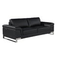 thumbnail image 6 of Titan Furnishings Genuine Italian Leather Reclining Sofa and Loveseat in Black, 6 of 20