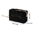 thumbnail image 2 of Ofertas Únicas 1 Pc Bolsa de Maquillaje Portátil para Mujeres para Viajes, Vacaciones, Bodas, Camping, Terciopelo Negro, 2 of 3