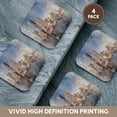 thumbnail image 6 of 3drose, Image of Watercolor Boston City Skyline over the Bay, Set of 4 Coasters - Soft, 6 of 7
