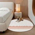 thumbnail image 2 of Orange Striped Round Area Rug 3Ft Washable Small Circle Rugs for Kitchen Entryway, Abstract Modern Geometric Stripes Non-Slip Carpet Floor Mats Indoor Outdoor Carpet Runner Aesthetic Home Decor, 2 of 8