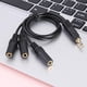 thumbnail image 2 of Enchufe de 3 polos de 3,5 mm a cable adaptador divisor de auriculares de audio estéreo de 3 vías, 2 of 5