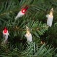 thumbnail image 2 of Set of 100 Red & Clear Mini Christmas Lights 2.5" Spacing - White Wire, 2 of 7
