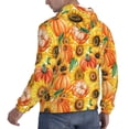 thumbnail image 6 of Pofeuu Pumpkins And Sunflowers Print Mens Casual Hooded Collar Drawstring Hoodies Pullover Sweatshirts Casual Long Sleeve Shirts-Medium, 6 of 7