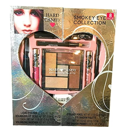 (1) Hard Candy Smokey Eye Collection Makeup Kit in Browns (Kit Includes Liquid Eyeliner, Lip Gloss, Mascara, Eyeliner Pencil, Eye Shadow Palette, and Eye Shadow Primer) Box May How Shelf Wear
