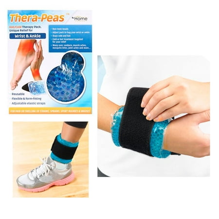 Wrist Ankle Pack Cold Gel Bead Ice Pain Relief Reuse Brace Wrap Arthritis