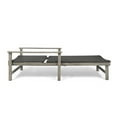 thumbnail image 3 of Noble House Hampton Outdoor Acacia Wood Chaise Lounge in Light Gray/Black, 3 of 5