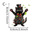 thumbnail image 2 of Colgante decorativo plano 2D de rosa y gato | Dije para espejo retrovisor de coche y mochila | Accesorio pequeño para personalizar, 2 of 3