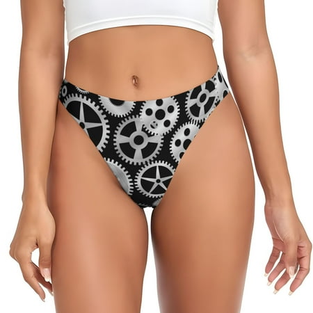 Sigee Metallic Gears for Women s G-String Panty  Low Rise  Soft Lace Perfect for Everyday Wear or Special Occasions-Medium