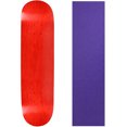 thumbnail image 1 of skateboard deck pro 7-ply canadian maple stained red with griptape 7.5" - 8.5", 1 of 1