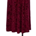 thumbnail image 7 of Zaldita Womens Retro Vintage Floral Jacquard Skirt Elastic High Waisted Casual A-Line Velvet Long Maxi Skirts Red M, 7 of 7