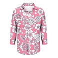thumbnail image 6 of NTACZA Business Women's Long Sleeve Tops Boho Floral Printed Button Down Shirt Tropical Womens Shirts Casual XL, 6 of 6