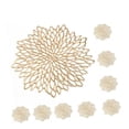 thumbnail image 2 of 8PCS Tapis de Table Creux Forme de Fleur PVC Sets de Table Résistant à la Chaleur Plat de Service Mat, 2 of 12