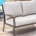 thumbnail image 5 of 7 Piece Aluminum Patio Furniture Set, Outdoor Swivel Armchair with Loveseat, All-Weather Outdoor Sectional Sofa with Side Table and Coffee Table, Garden Conversation Set for Lawn, 5 of 7