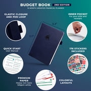 Clever Fox Budget Book 2.0 - Financial Planner Organizer & Expense Tracker Notebook. Money Planner for Monthly Budgeting and Personal Finance. Colored Edition, Compact Size (5.3 x 7.7) - Dark Blue