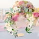 thumbnail image 4 of Metal Floral Hoop Wreath Frame Macrame Place Titulares de tarjetas, con base de madera Centro de mesa Artesanía para Party Table Decor Sunnimix aro floral, 4 of 8