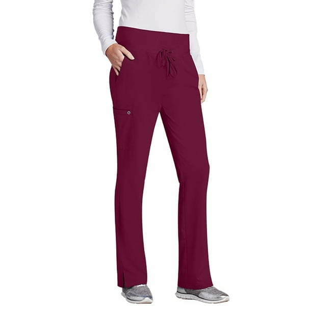 Barco One - Barco One Women's 5-Pocket Knit Waistband Flare Scrub Pant ...