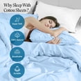 thumbnail image 4 of Pinch Pleated Duvet Set, 500-Thread Count 100% Egyptian Cotton Pin Tuck Pinch Pleated 3pc Duvet Cover Set , Zipper Closure & Corner Ties - Twin/Twin-XL Size ( 68 x 90 ) Inches, (Light Blue), 4 of 5