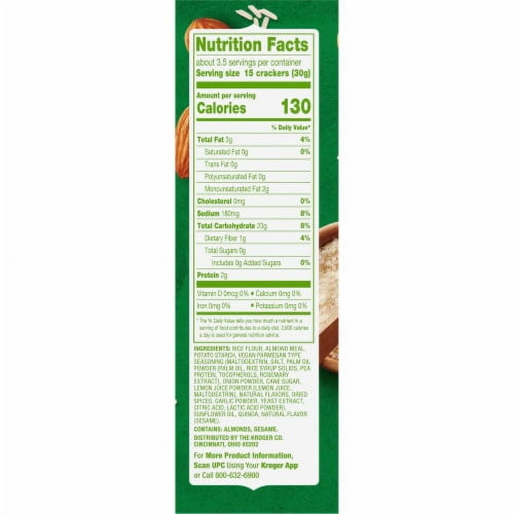 2X-Simple Truth Vegan Parmesan Rice & Almond Thin Crackers - 3.5 oz