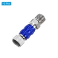 thumbnail image 3 of 1/8 Air Brush Connector Adapters, 2pcs Air Brush Quick Connect Air Brush Quick Release, Blue, 3 of 5