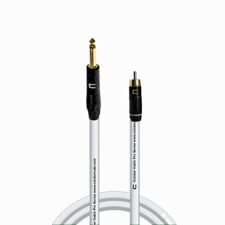 Coluber Cable - 1/4" TS Male to RCA Male - Pro 3-Pin Microphone Connector