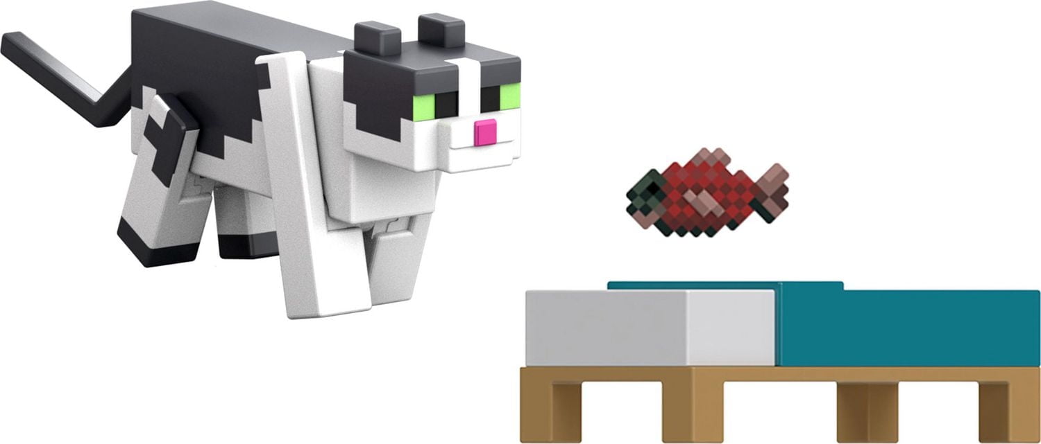 Minecraft Action Figures & Accessories Collection, 3.25-in Scale & Pixelated Design (Characters May Vary)