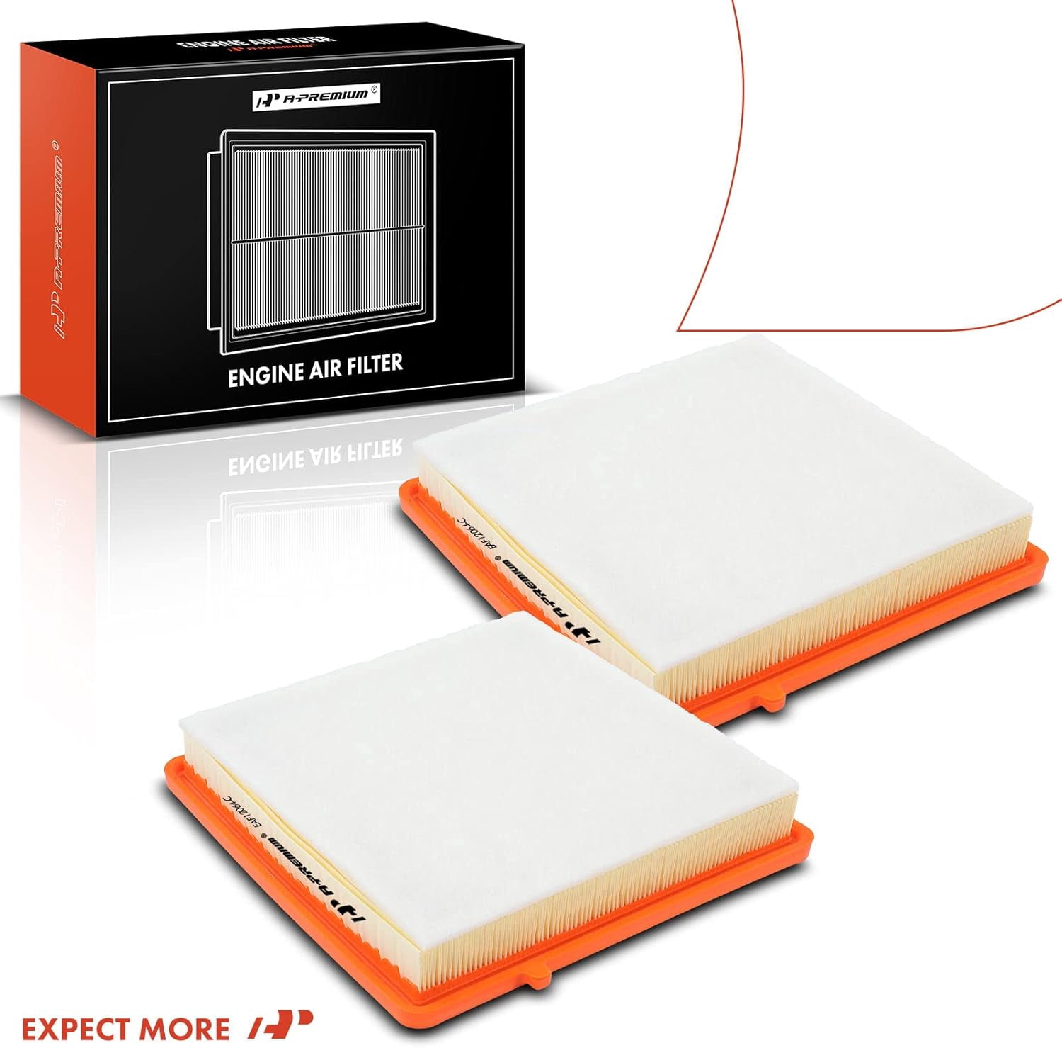 A-Premium 2-PC Engine Air Filter Compatible with Buick Envision 2016 2017 2018 2019 2020, Flexible Panel, Replace# 22971580