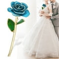 thumbnail image 4 of 24K Gold Plated Rose Flower, Rose Flower Natural Shape Small Size With A Base For Collection For Decorations For Gift, 4 of 8
