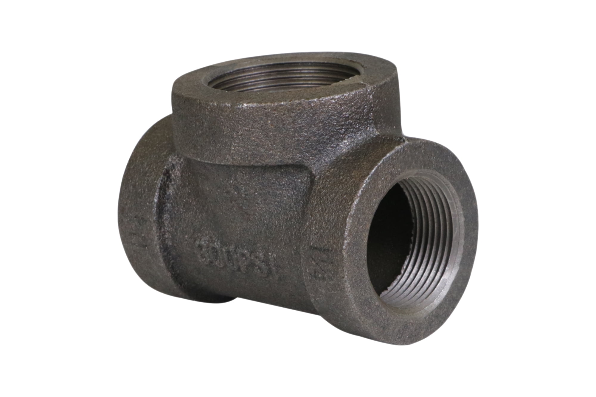 Black Malleable Iron Tee Pipe Fitting 25mm 1" 