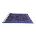 thumbnail image 2 of Ahgly Company Machine Washable Indoor Round Abstract Blue Modern Area Rugs, 6' Round, 2 of 4