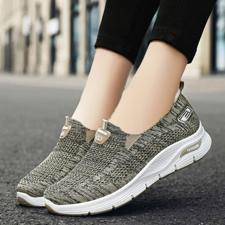 CAICJ98 Walking Shoes Women Womens Canvas Shoes Low Cut Canvas Sneakers Walking Running Shoes Yellow
