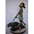 thumbnail image 2 of Young Girl Running with Her Dog Bronze Statue - Size: 16"L x 36"W x 39"H., 2 of 10