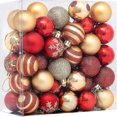 thumbnail image 1 of Bolas de Navidad Doradas Y Rojas JanHm 50 Piezas 4 CM Plástico, 1 of 5