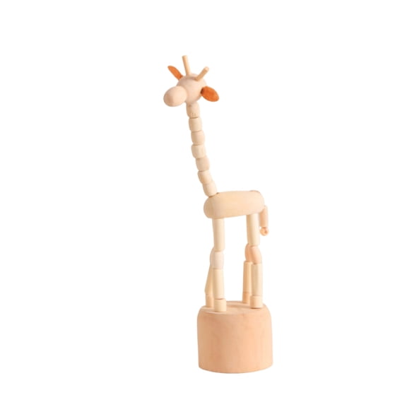 Office Desk Decor Wooden Giraffe Figurine Minimalist Home Decor Work Desk Decor Cute Desk Decorations for Home 1 Pack