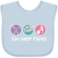 thumbnail image 3 of Inktastic Eat Sleep Pilates Girls Baby Bib, 3 of 4