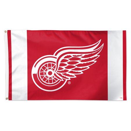 WinCraft Detroit Red Wings 3 x 5 Logo Stripe Deluxe Single-Sided Flag