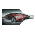 thumbnail image 2 of Cars Cutting Board, Modern Era Sports Car Designed for Spirited Performance and Fast Speed Racing Print, Decorative Tempered Glass Cutting and Serving Board, Wine Bottle Shape, Grey Red, by Ambesonne, 2 of 5