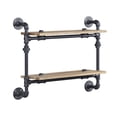 thumbnail image 3 of ACME Brantley Wall Rack with 2 Wooden Shelves in Oak and Sandy Black, 3 of 5